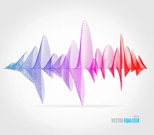 Vektor equalizer, színes zenei sáv. — Stock Vector