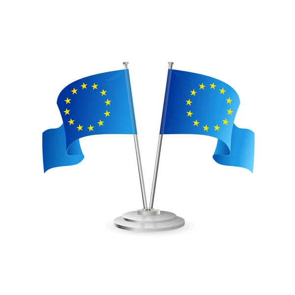 Union européenne drapeau de table vectorielle isolé — Image vectorielle