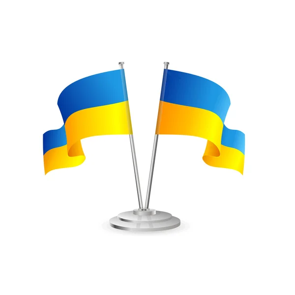 Flaga Ukrainy wektor tabela na białym tle — Wektor stockowy