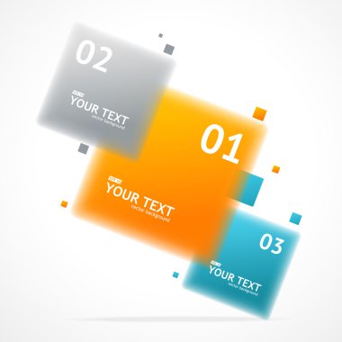 Vektör bulanık renkli metin kutuları, infographics