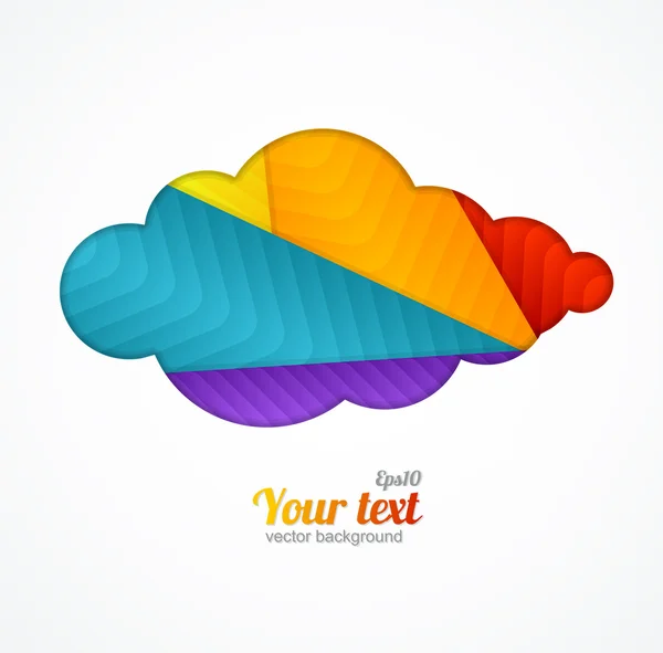 Vector Creative fond nuage pour le texte . — Image vectorielle