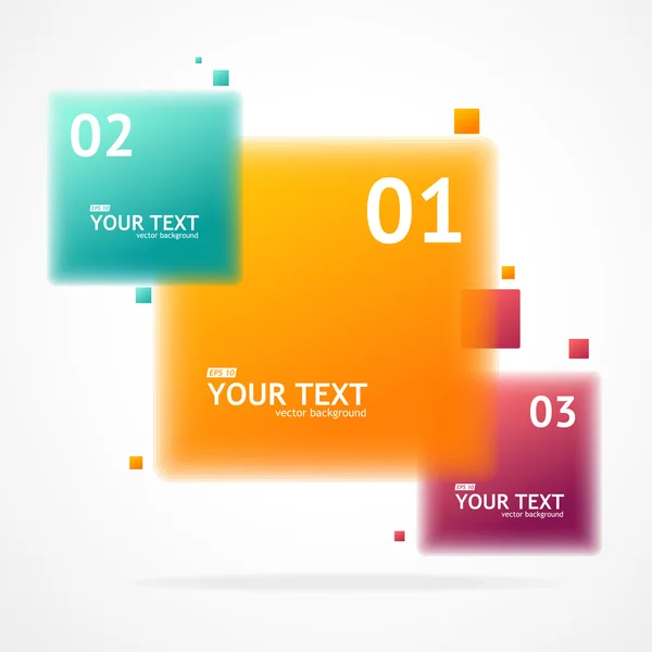 Vector blurred colorful text boxes, infographics — Stock Vector