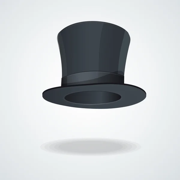 Chapeau Vector Black sur fond blanc — Image vectorielle