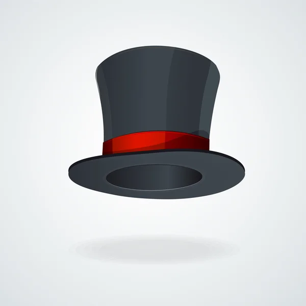Vektor fekete top kalap — Stock Vector