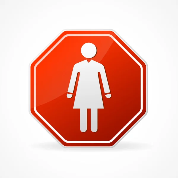 Vector Sign no woman on white background — Stock Vector