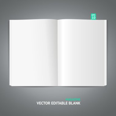 Vektör çizim dergisi şablonu