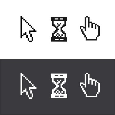 Vektör imleçler ayarlayın. Ok, saat, el.