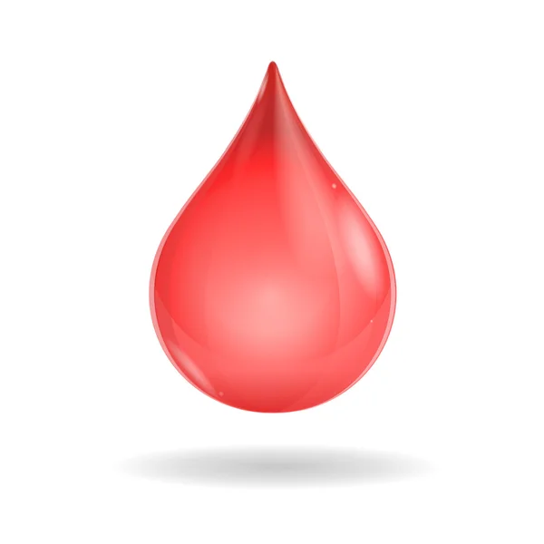 Vector gota de sangre roja — Vector de stock