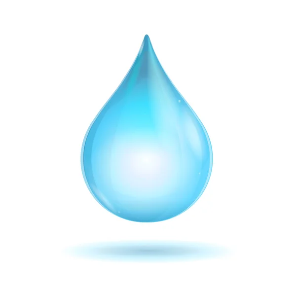 Vector water transparent drop — Stock Vector