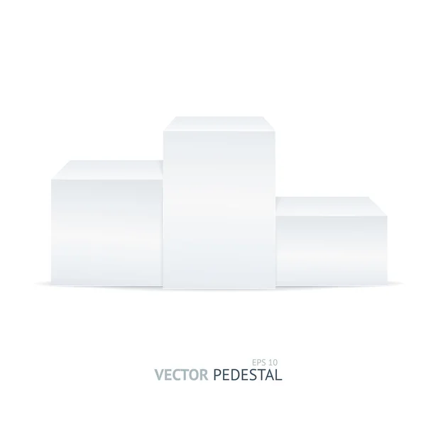 Vector empty white pedestal — Stock Vector