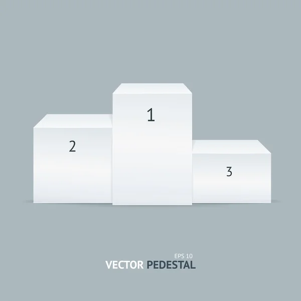 Vector white pedestal — Stock Vector