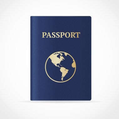 Vector passport. Flat Design clipart
