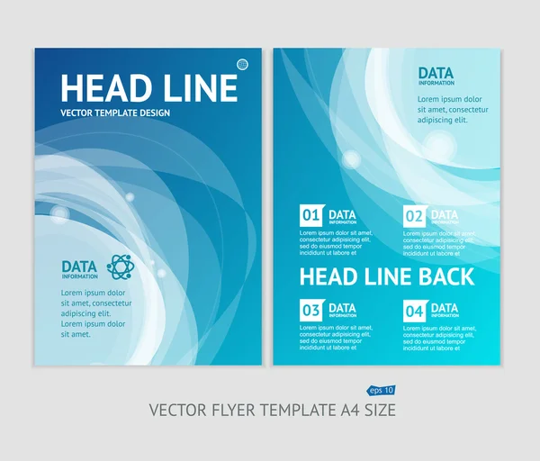 Plantillas de diseño de folleto geométrico abstracto vectorial — Vector de stock