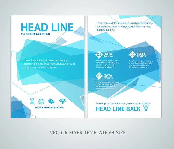 Vector abstract  geometric wave brochure flyer design templates — Stock Vector