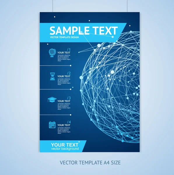 Vector abstracte gebied brochure ontwerpsjablonen — Stockvector