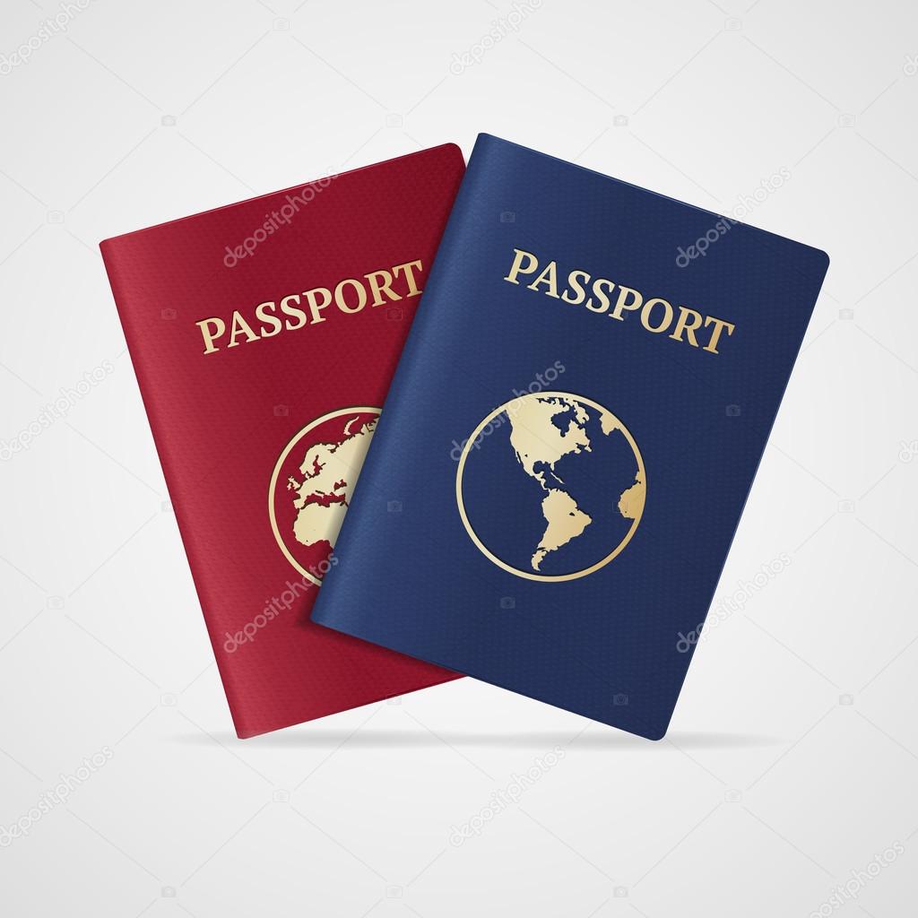 Vector passport set. Flat Design