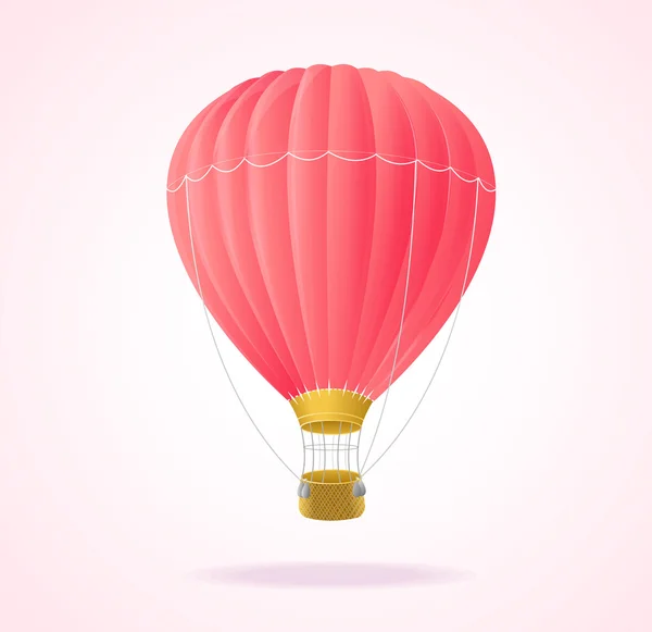 Vector. Balones de hotair rosa . — Vector de stock