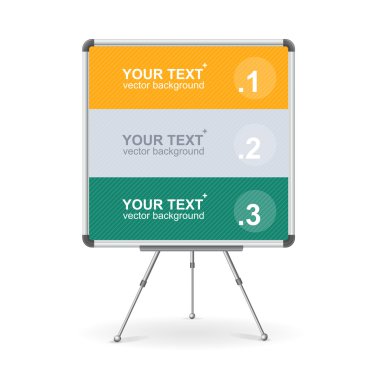 Vektör renkli kurulu. Seçenek afiş