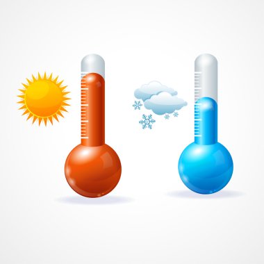 Vektör thermometr Icon set