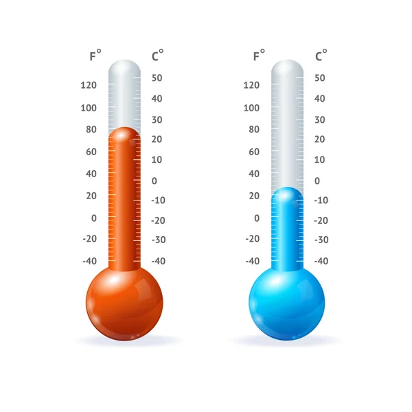 Ensemble d'icônes de thermomètre vectoriel — Image vectorielle