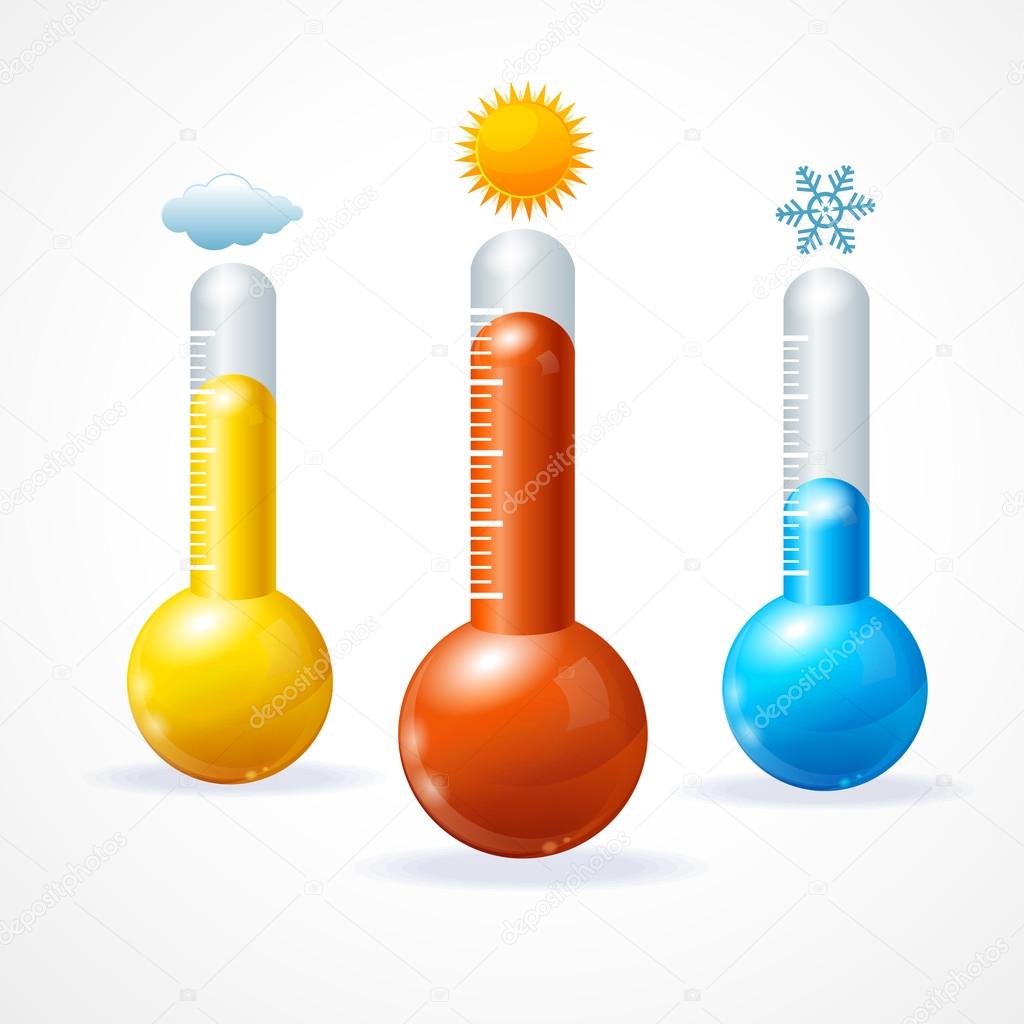 Vector thermometr icon set