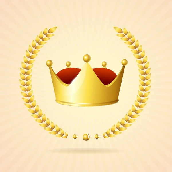 Vector golden royal crown — Stock Vector