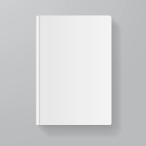 Vector boek wit leeg. Platte ontwerp — Stockvector