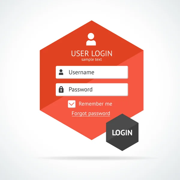 Vector login form page — Stock Vector