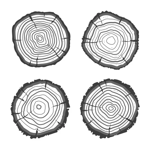 Collection d'anneaux vectoriels. Conception plate — Image vectorielle