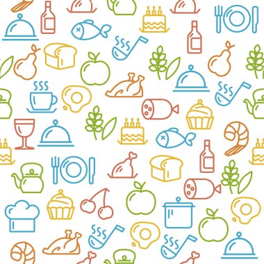 Vektör yemek kavramı anahat