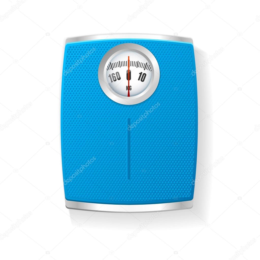 Vector Bathroom Scale isolated on a white