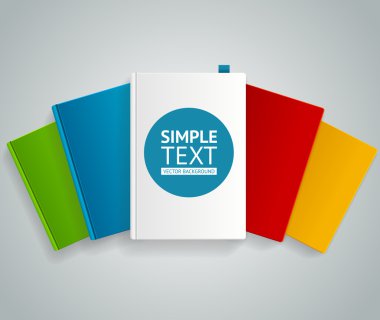 Vektör kavramı renkli kitap