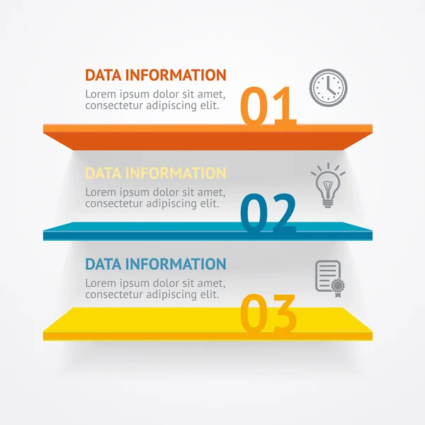 Vector infografic shelves — Stock Vector