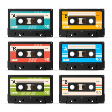 Vektör kaset kaset koleksiyonu 