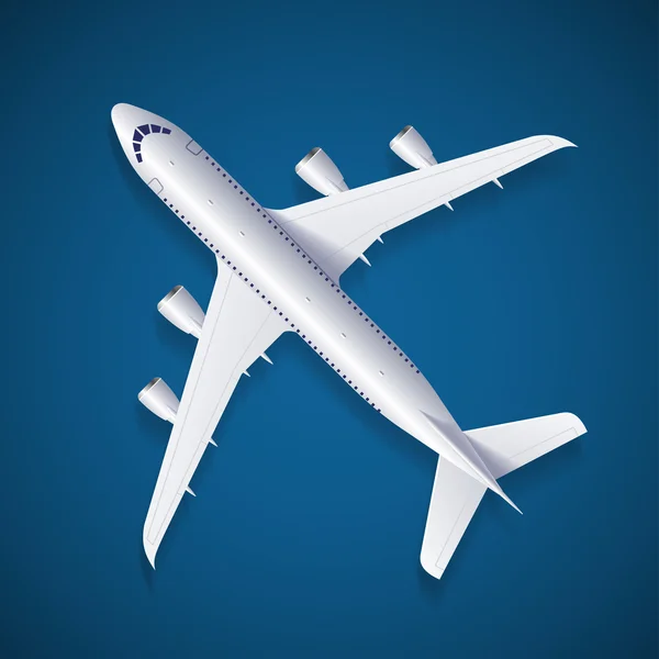 Vector White Airplane — Stock Vector