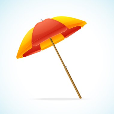 vektör plaj şemsiye Kırmızı Sarı