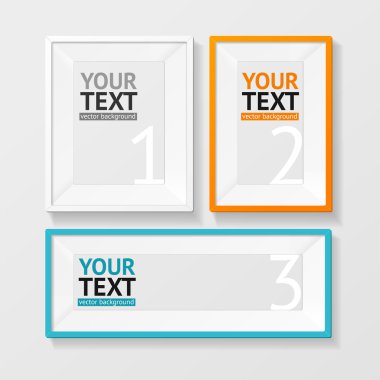 vektör renkli resim çerçeve seçeneği büyük başlığı