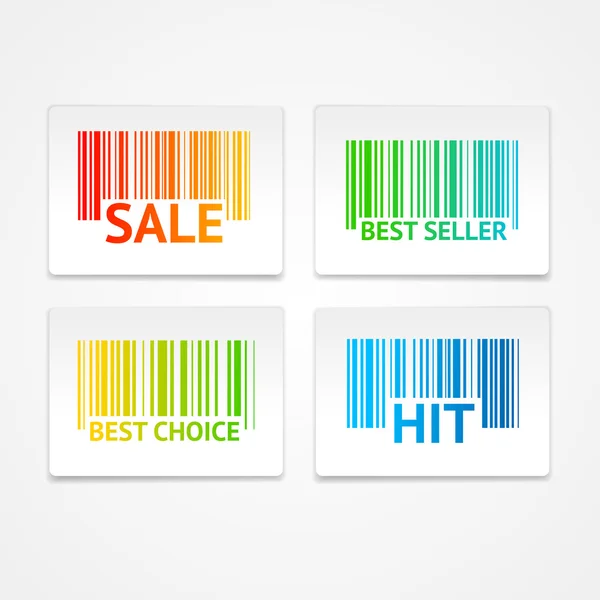 Vector barcode sale labels — Stock vektor