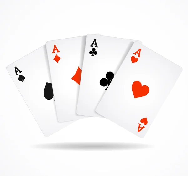 Vector jugando a las cartas de poker — Vector de stock