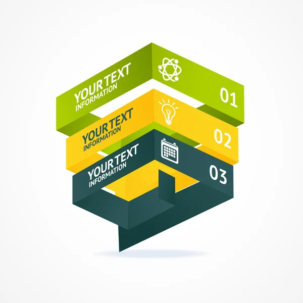 Vector pyramid chart isometric templates with options — Διανυσματικό Αρχείο