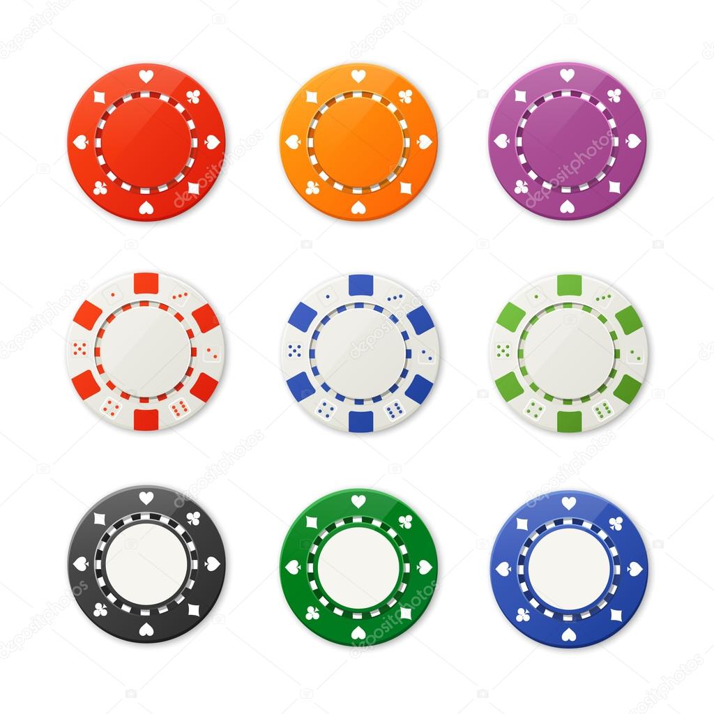 Vector poker chips set