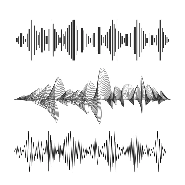 Conjunto de vectores eqalizer blanco y negro — Archivo Imágenes Vectoriales