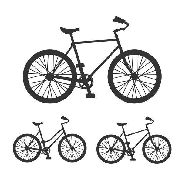 Vector Bicycle silhouette set — Stock Vector