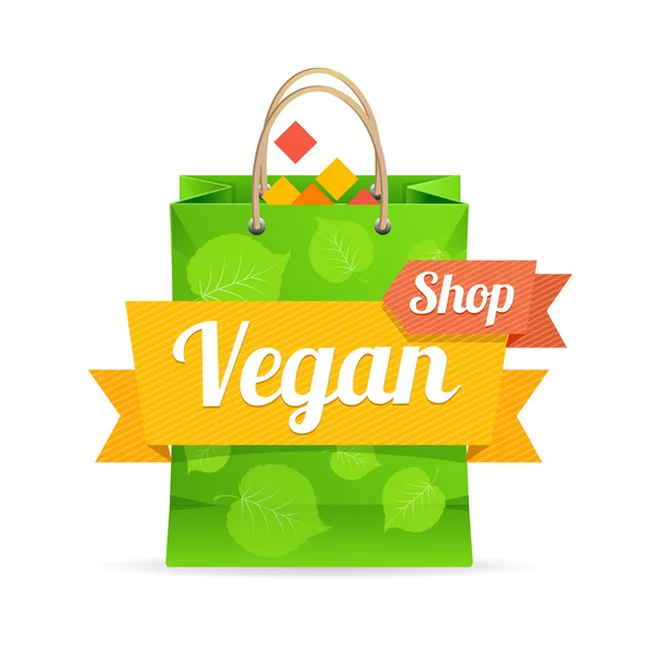 Vector vegan butik koncept — Stock vektor