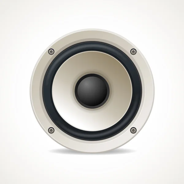 Διάνυσμα εκλεκτής ποιότητας λευκό ήχου ηχείων — Διανυσματικό Αρχείο