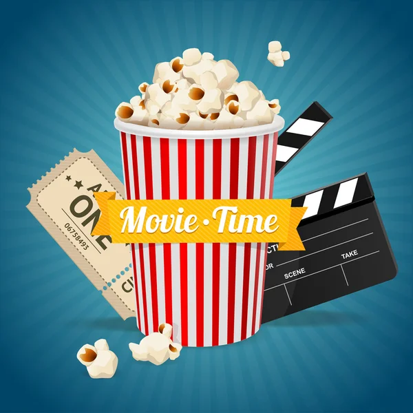 Concepto de cine. Vector — Vector de stock