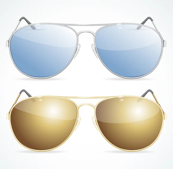 Aviator Sunglasses Set. Vetor — Vetor de Stock