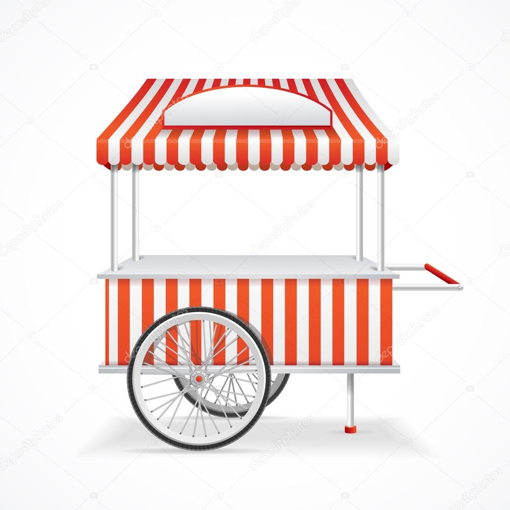 Market Cart. Vector 