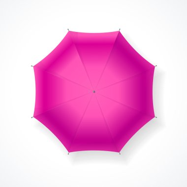 Pink Umbrella. Vector clipart