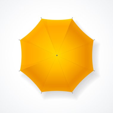 Yellow Umbrella. Vector clipart